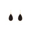 Black Glitter TearEarrings