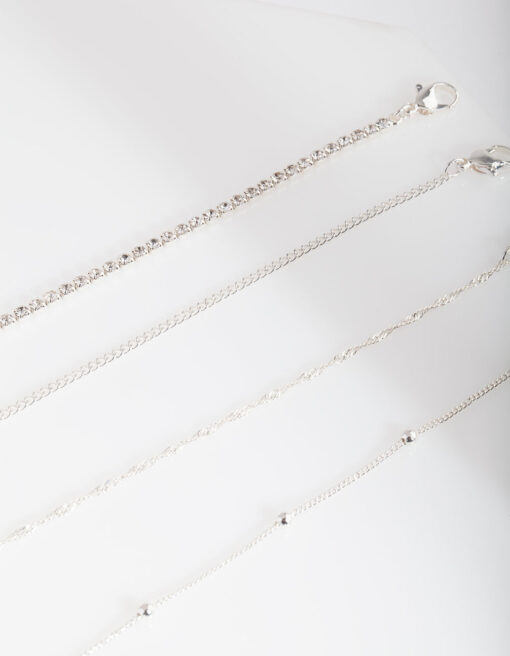 Twist Anklet Bracelet 4-Pack