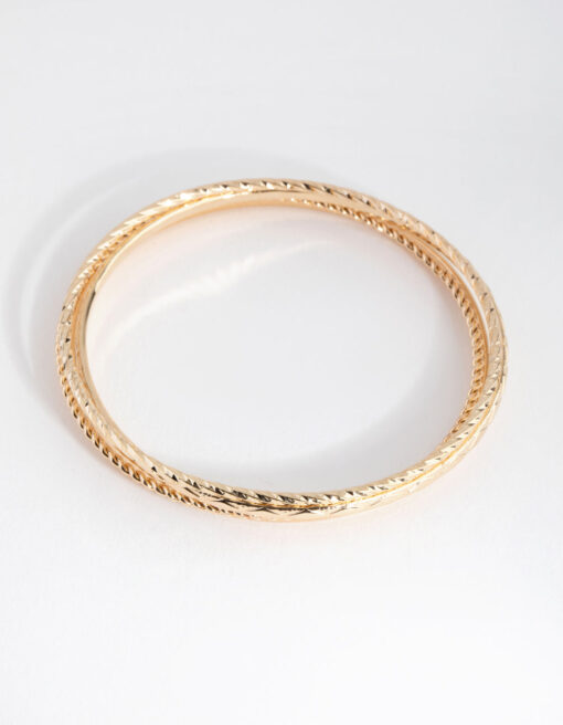 Mix Texture 4-Pack Bangle Bracelets