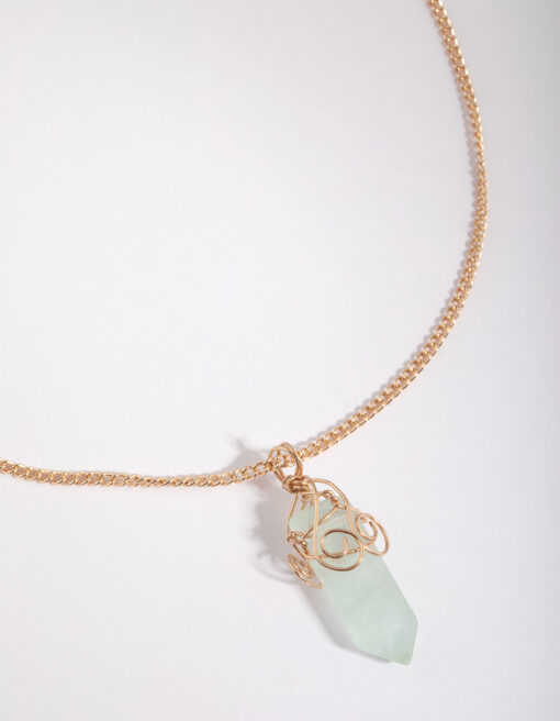 Green Fluorite Shard Necklace
