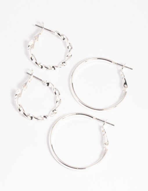 Twisted Hoop Earring Set