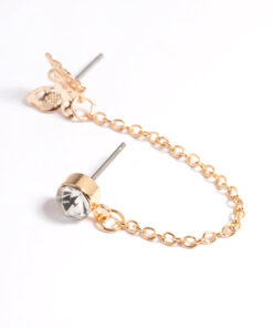& Butterfly Chain Earrings