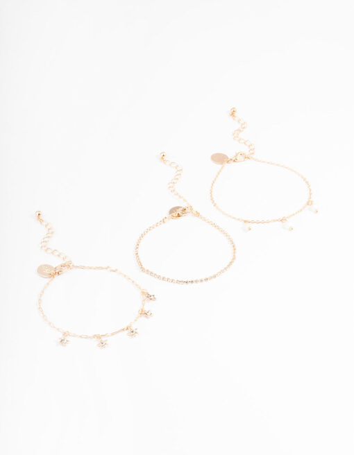 Dainty Pearl & Star Bracelet Pack