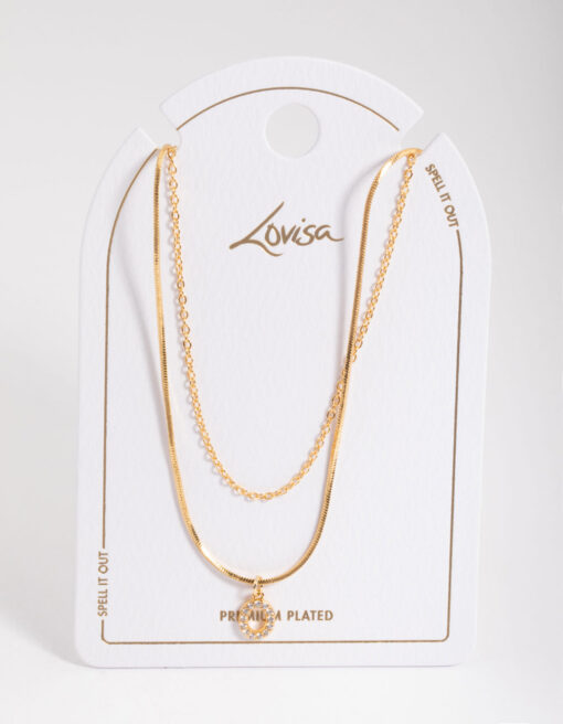 Letter O Layered Initial Necklace
