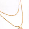 Letter W Layered Initial Necklace