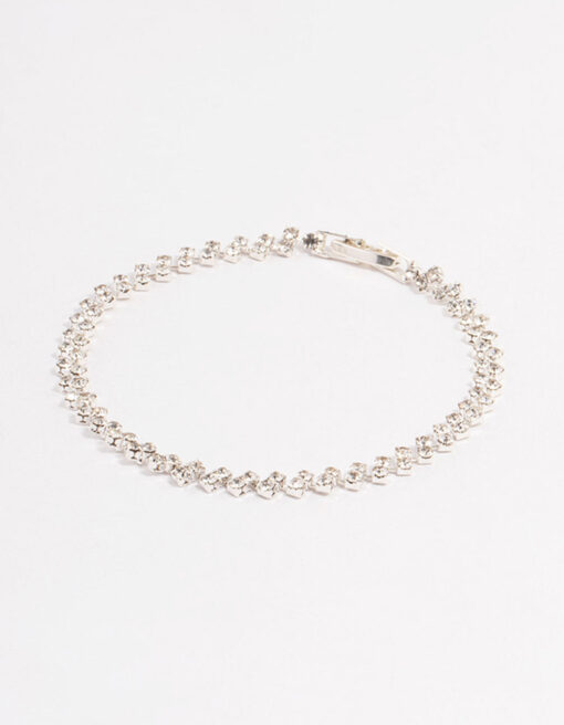 Double Dangle Petal Tennis Bracelet