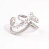 Rhodium Elegant V Ring