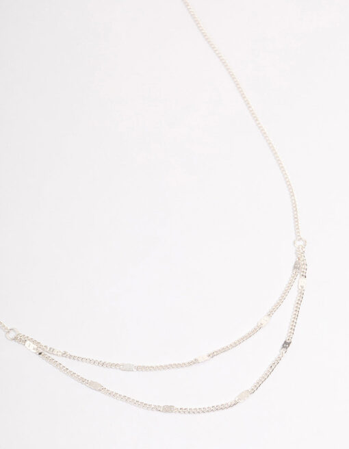 Clamped Cable Double Necklace