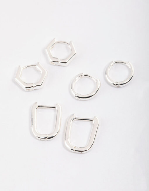 Mini Shape Huggie Earrings Pack