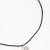 Rhodium Peace Sign Pendant Necklace