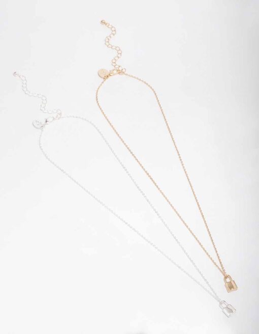 & Plain Locket Necklace Pack