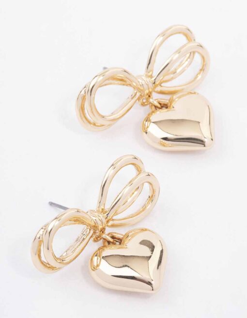 Heart Bow Earrings