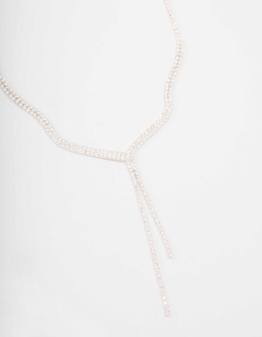 Fine Ribbon  Lariat Necklace