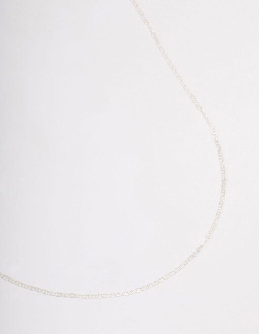 Sterling Figaro Chain Necklace
