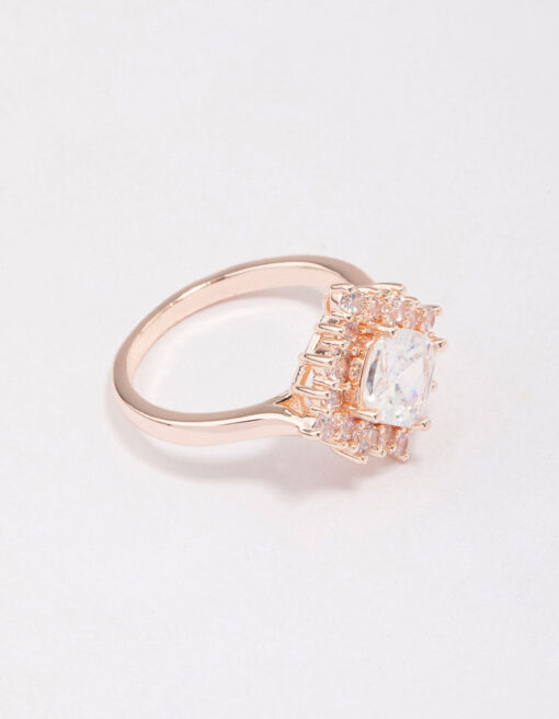 Rose  Framed Square Ring