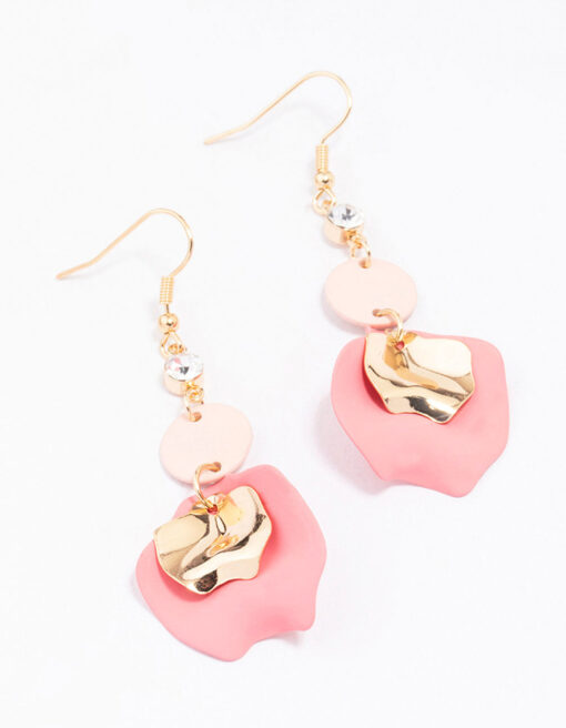 & Blush Petal Earrings