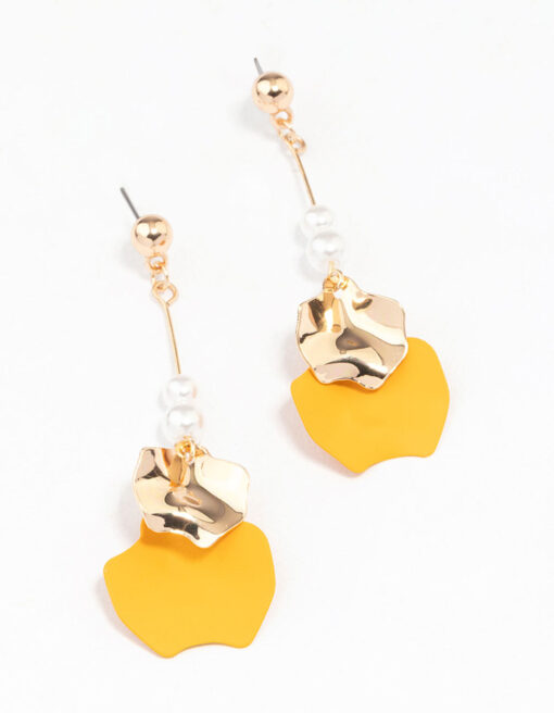 Pearl Layered Petal Earrings