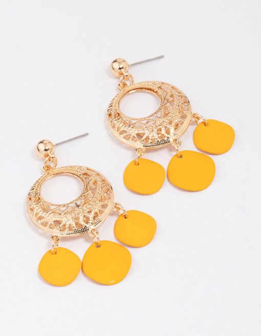 Filigree Disc Earrings