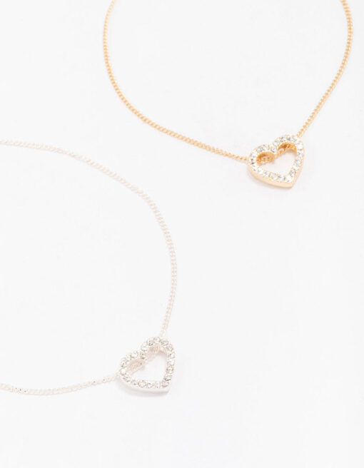 & Open Heart Bracelet Pack