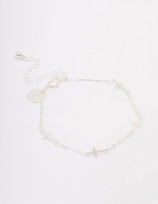 Station Cross Chain Bracelet