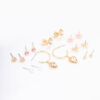 Bow Flower & Pearl Earring 8-Pack