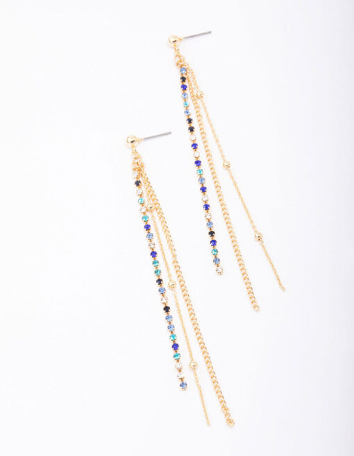 Trio Chain Drop Earrings