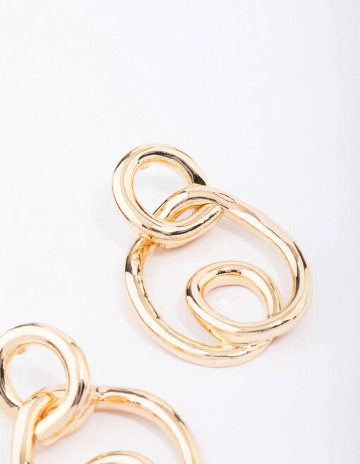 Wrapped Circle Drop Earrings