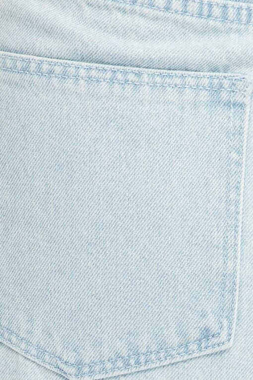 Blue Denim Knee Length Denim Shorts Relaxed - Image 6