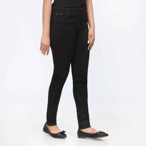 Black Slim Fit Denim Pant PW3604 - Image 2