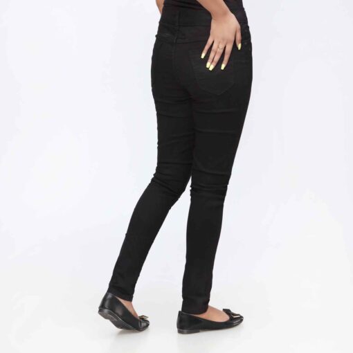 Black Slim Fit Denim Pant PW3604 - Image 3