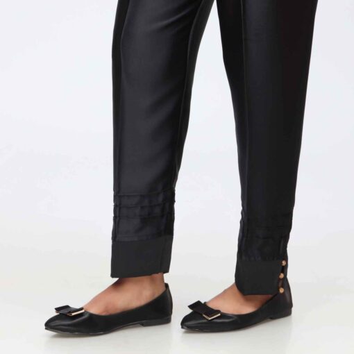 Black Shamoz Silk Slim Fit Trouser PW3612 - Image 2