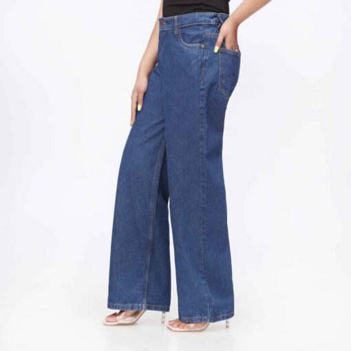 Blue Flapper Fit Denim Pant PW3616 - Image 3