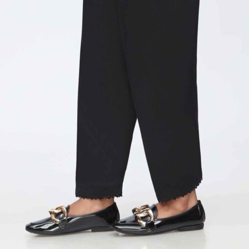 Black Cambric Laced Shalwar PW3643 - Image 2
