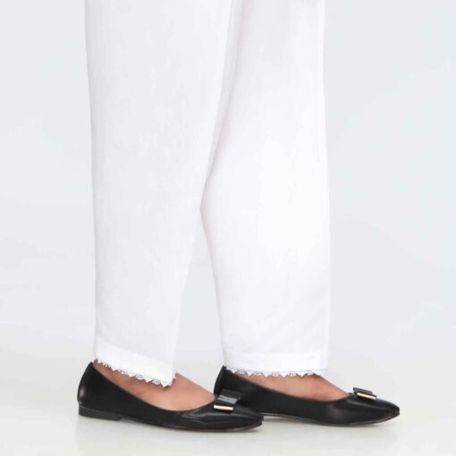 White Cambric Laced Shalwar PW3643 - Image 3