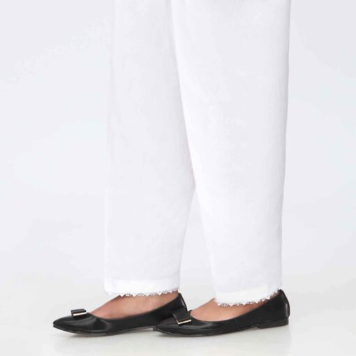 White Cambric Laced Shalwar PW3643 - Image 2