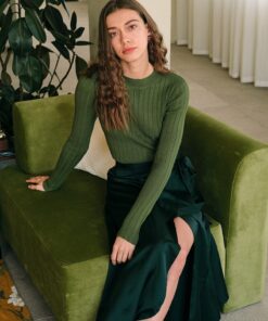 The Round Neck Ribbed Knit Sweater