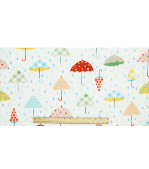 on White Anti Pill Plush Fleece Fabric - Image 4