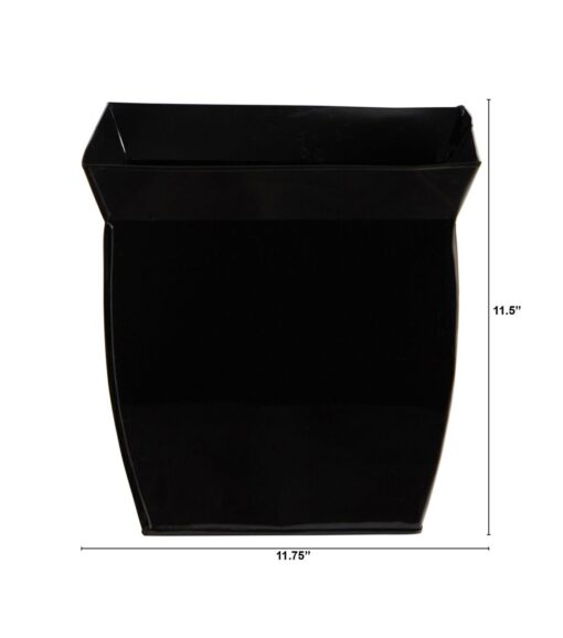 Black Fluted Metal Planter - Image 2