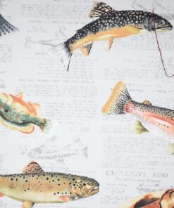 Fabric Fish on Newspaper