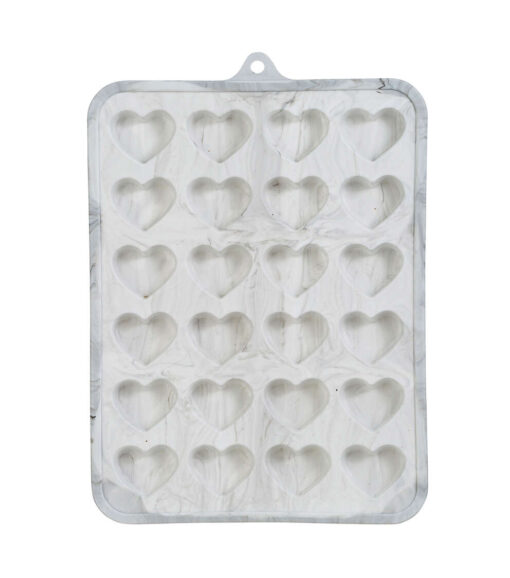 9" x 13" Heart Silicone Mold With 24 Cavities
