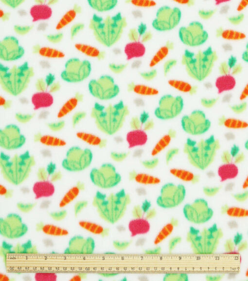 Green Easter Veggies Blender Anti Pill Plush Fleece Fabric - Image 3