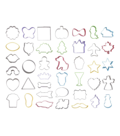 40ct Mini Multicolor Cookie Cutters - Image 3