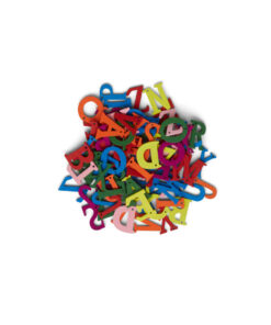 1.7oz Multi Colored Wooden Alphabet Charms