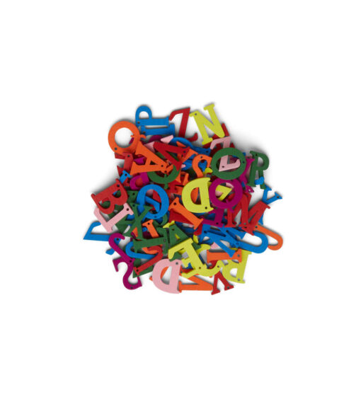 1.7oz Multi Colored Wooden Alphabet Charms