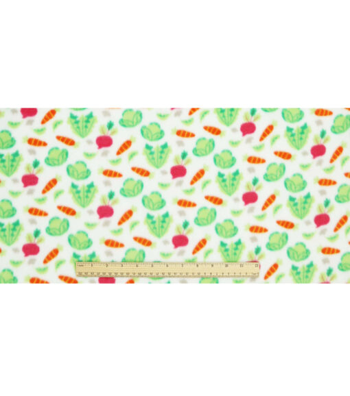 Green Easter Veggies Blender Anti Pill Plush Fleece Fabric - Image 4
