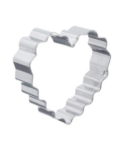 3" x 3.5" Stainless Steel Ruffle Heart Cookie Cutter