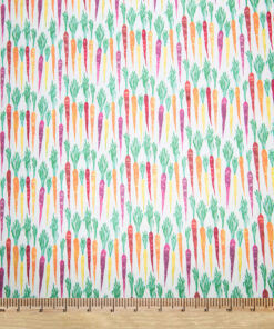 Multi Color Carrots Flannel Fabric