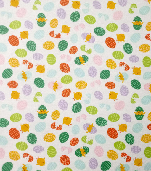 Multicolor Easter Egg Chicks Super Snuggle Flannel Fabric