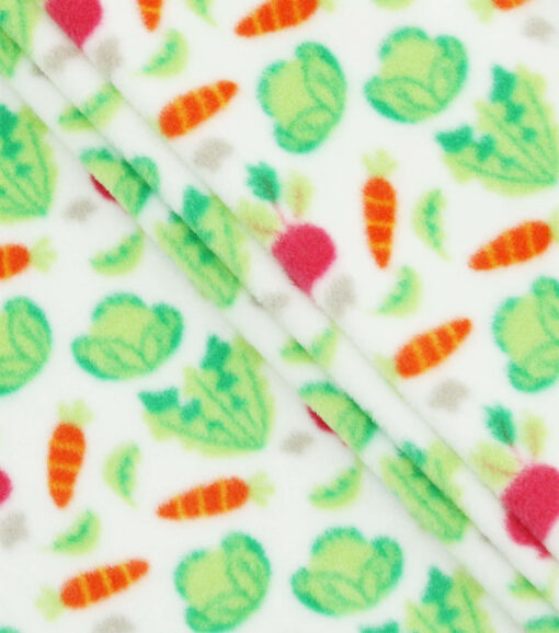 Green Easter Veggies Blender Anti Pill Plush Fleece Fabric - Image 2