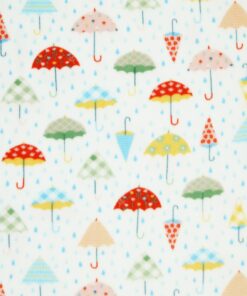 on White Anti Pill Plush Fleece Fabric
